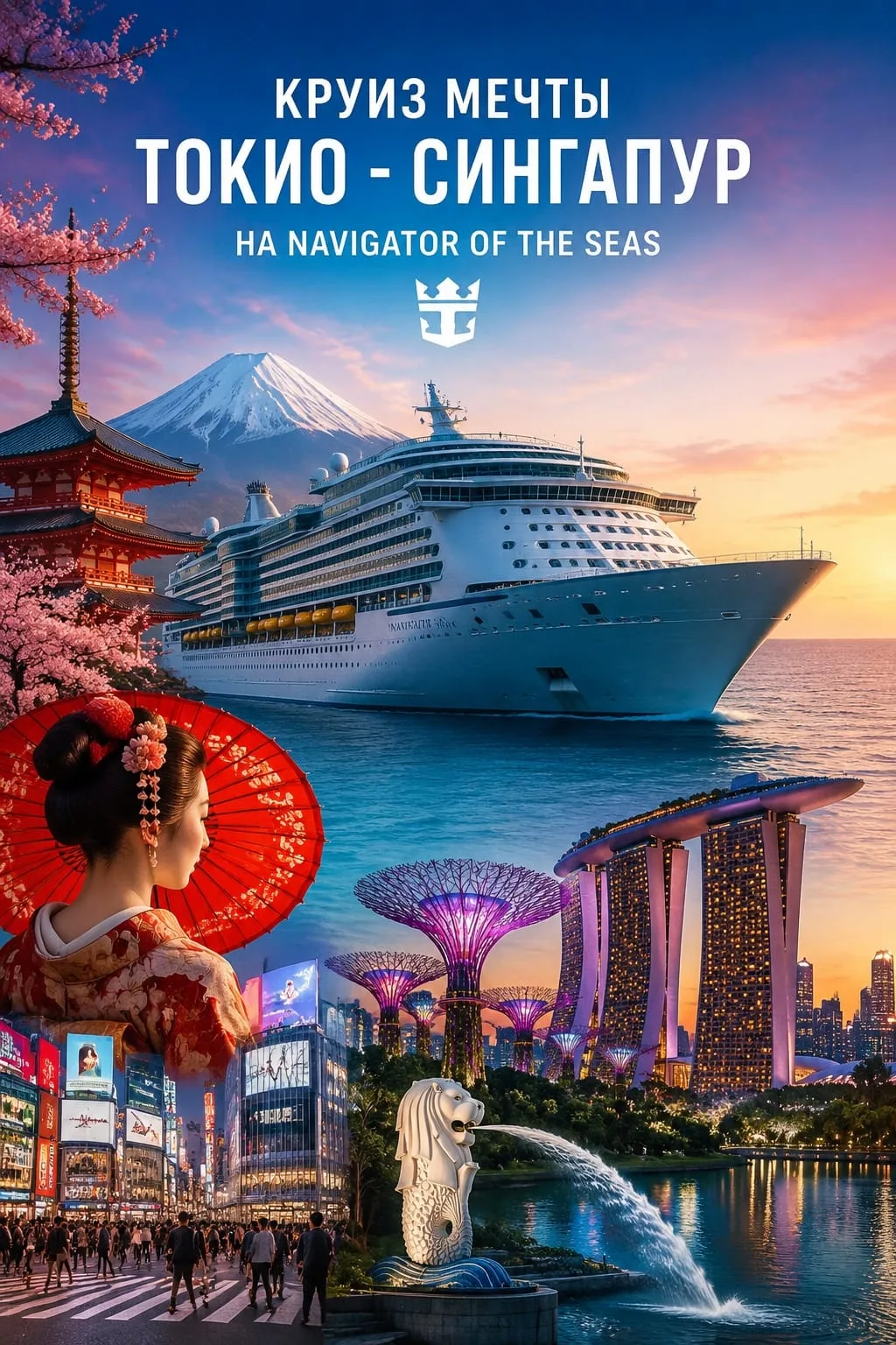 🚢 Круиз мечты: Токио - Сингапур на борту Navigator of the Seas