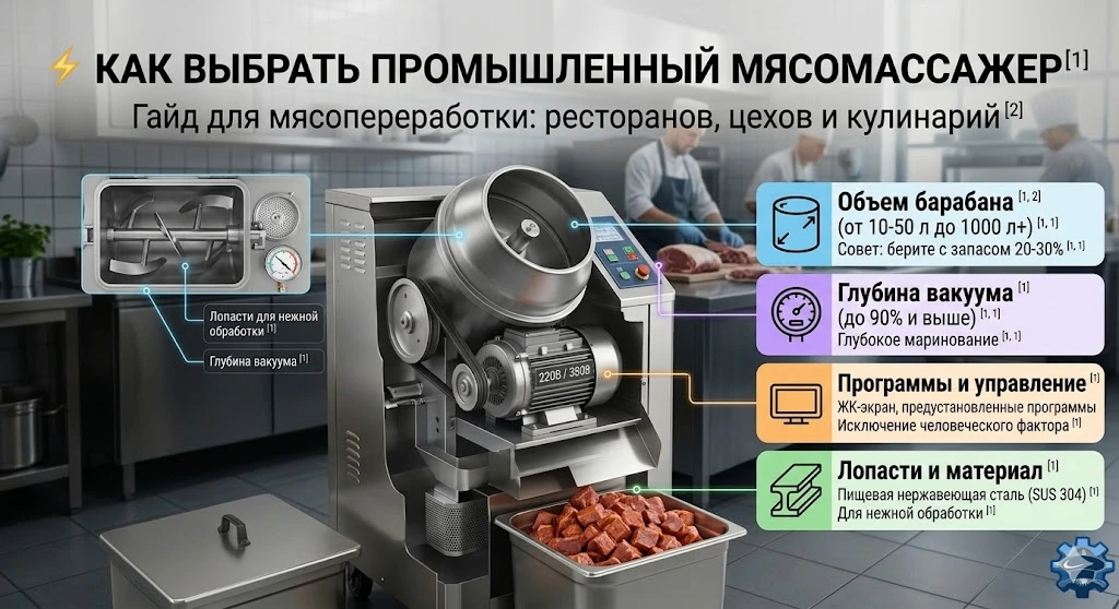 🍖 Вакуумный мясомассажер: секрет сочного мяса и роста прибыли