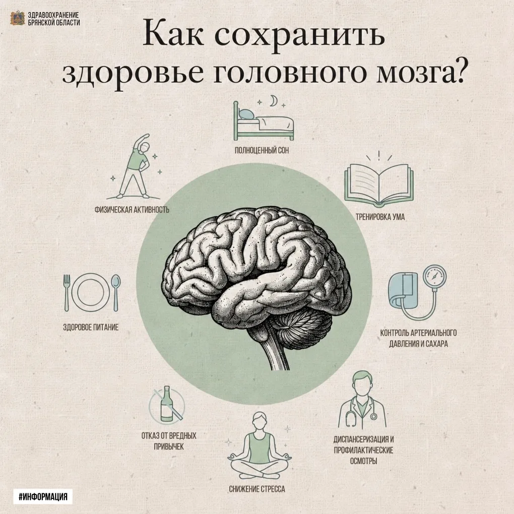 🧠 Как сохранить здоровье головного мозга? 

📢 В рамках недели сохранения здоровья головного мозга 