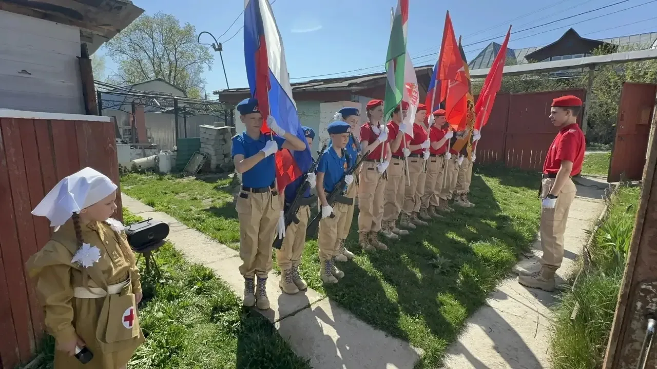 Парад в честь одного ветерана!  Это традиция, это наш долг и память!  Ребята из Дома Юнармии МКОУ ТС