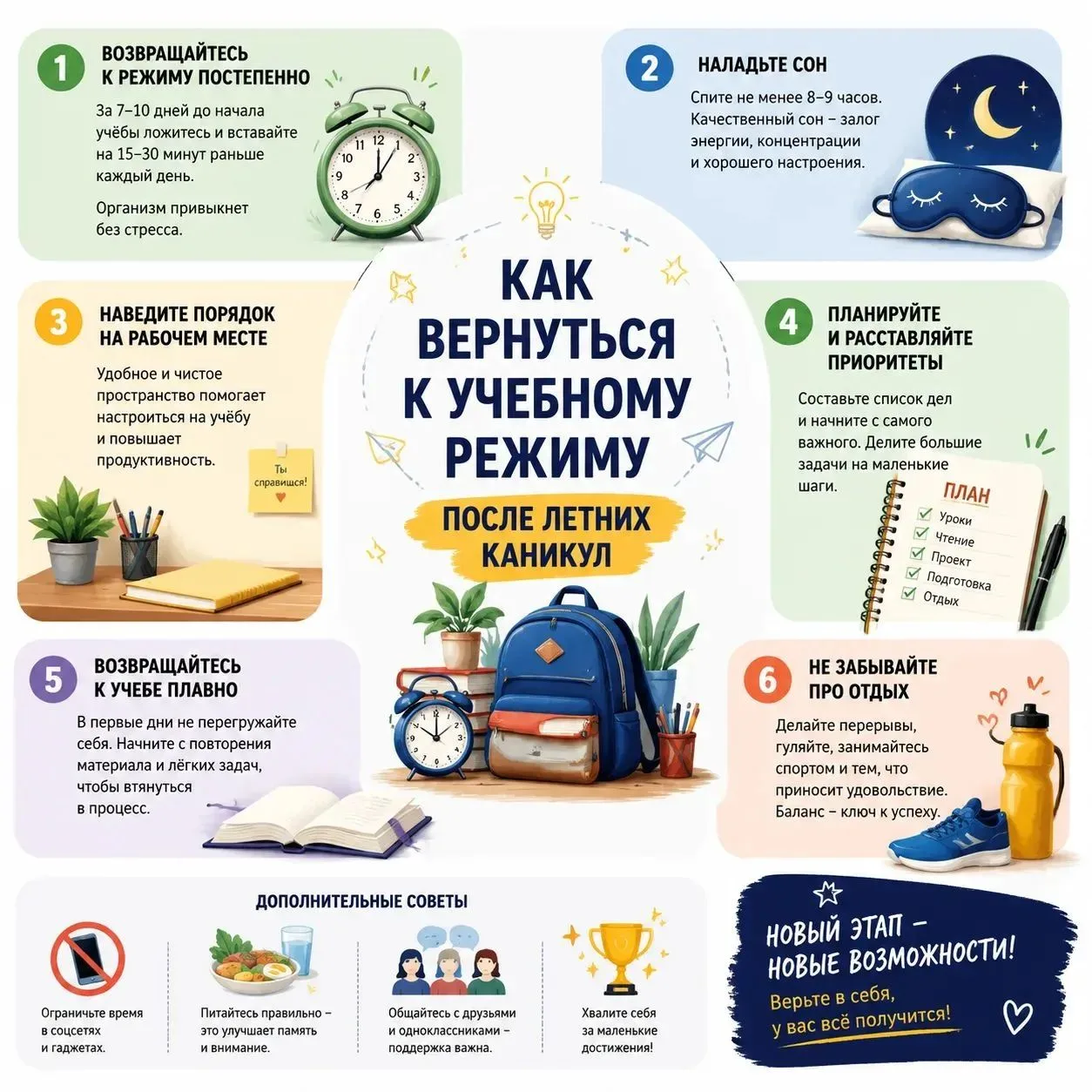 🤔 До 1 сентября ровно 15 дней: как наладить режим без слёз и стресса?