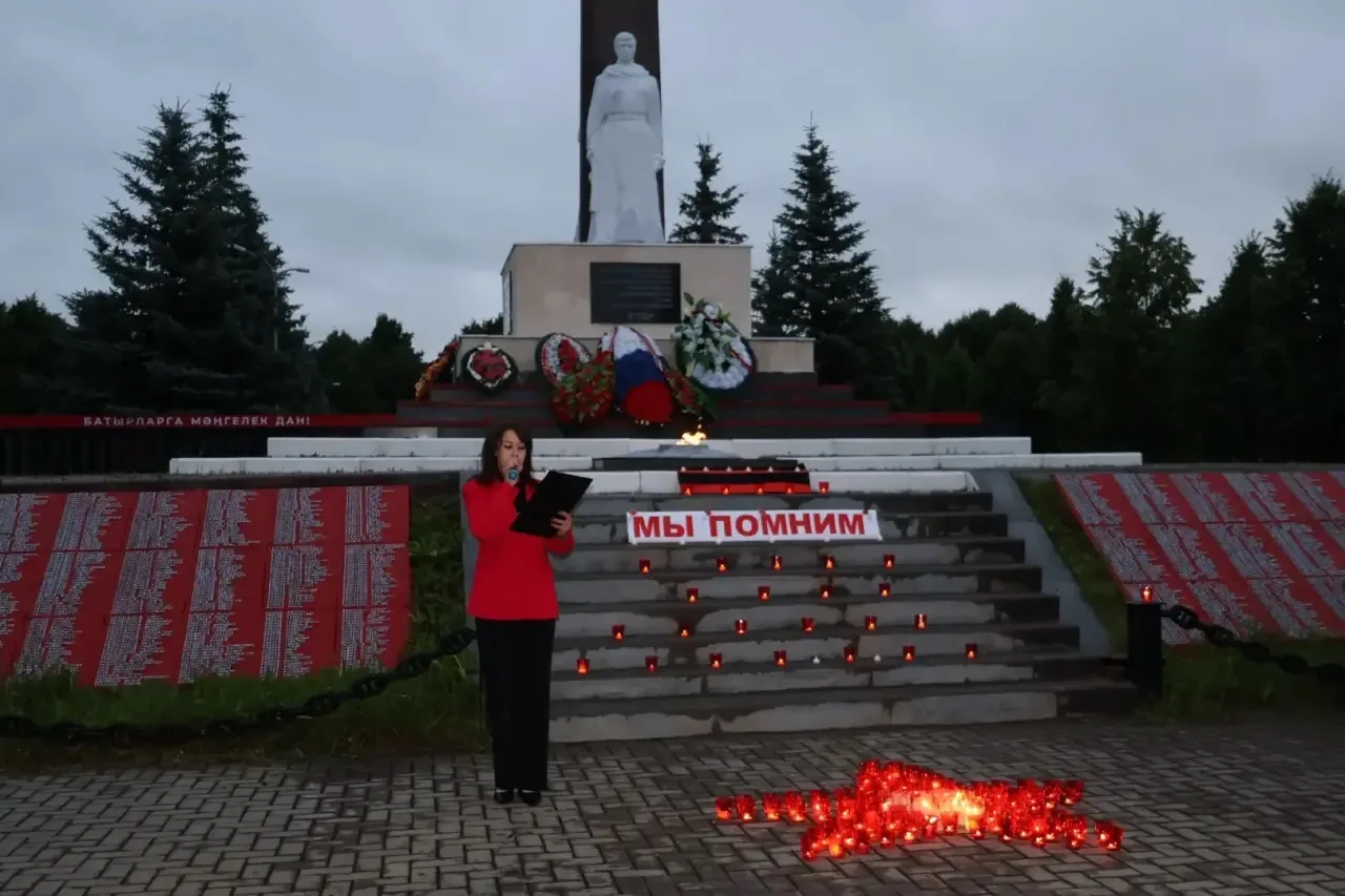 🕯️🕊️Район үзәгендә Хәтер шәмнәре кабынды