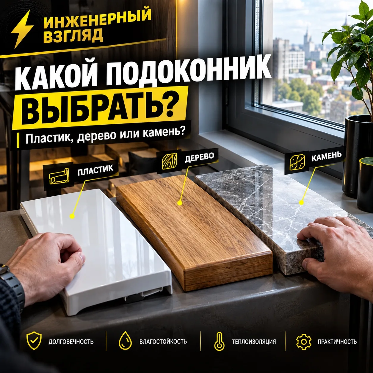 🪟 КАКИЕ ПОДОКОННИКИ ВЫБРАТЬ?