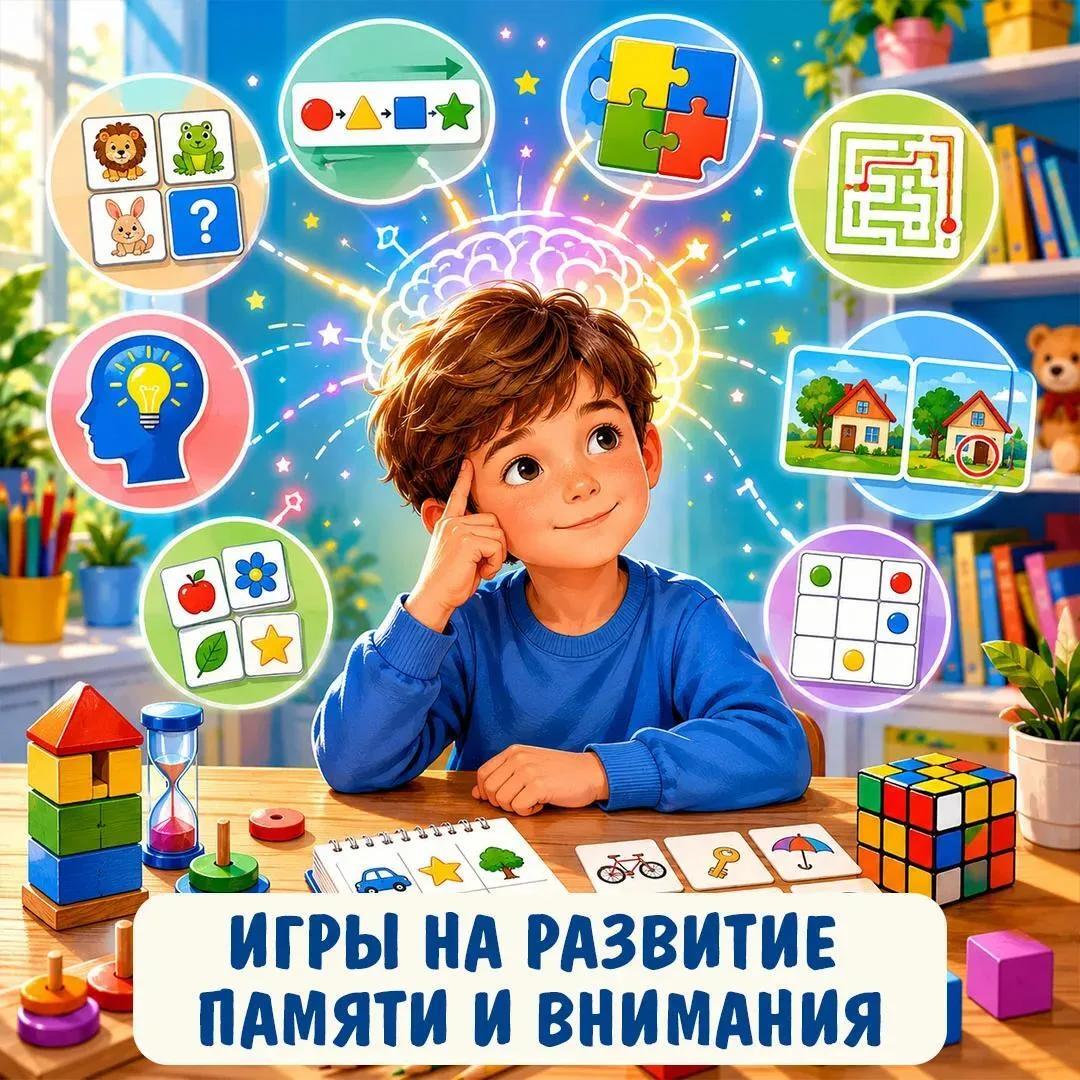 🧠 Игры на развитие памяти и внимания, которые не похожи на уроки