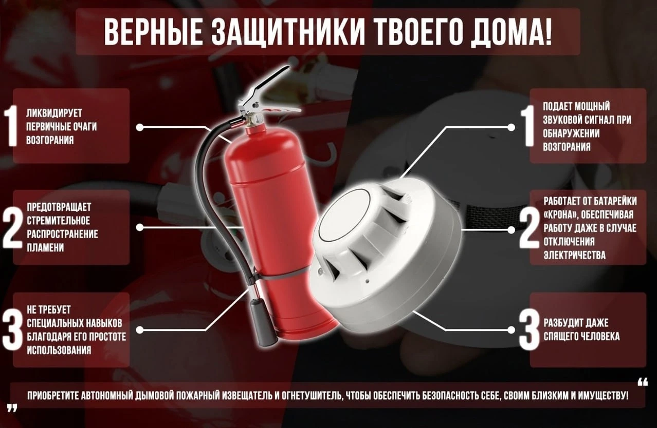 📢В целях своевременного обнаружения возможного загорания и предотвращения травматизма и гибели люде