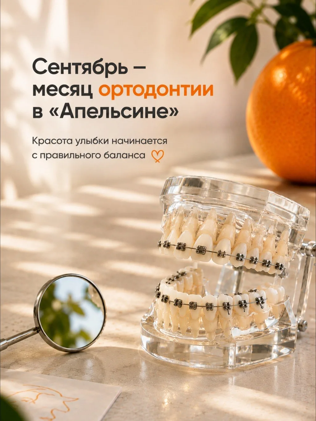🎉 Сентябрь в «Апельсине» — месяц ортодонтии! 🎉