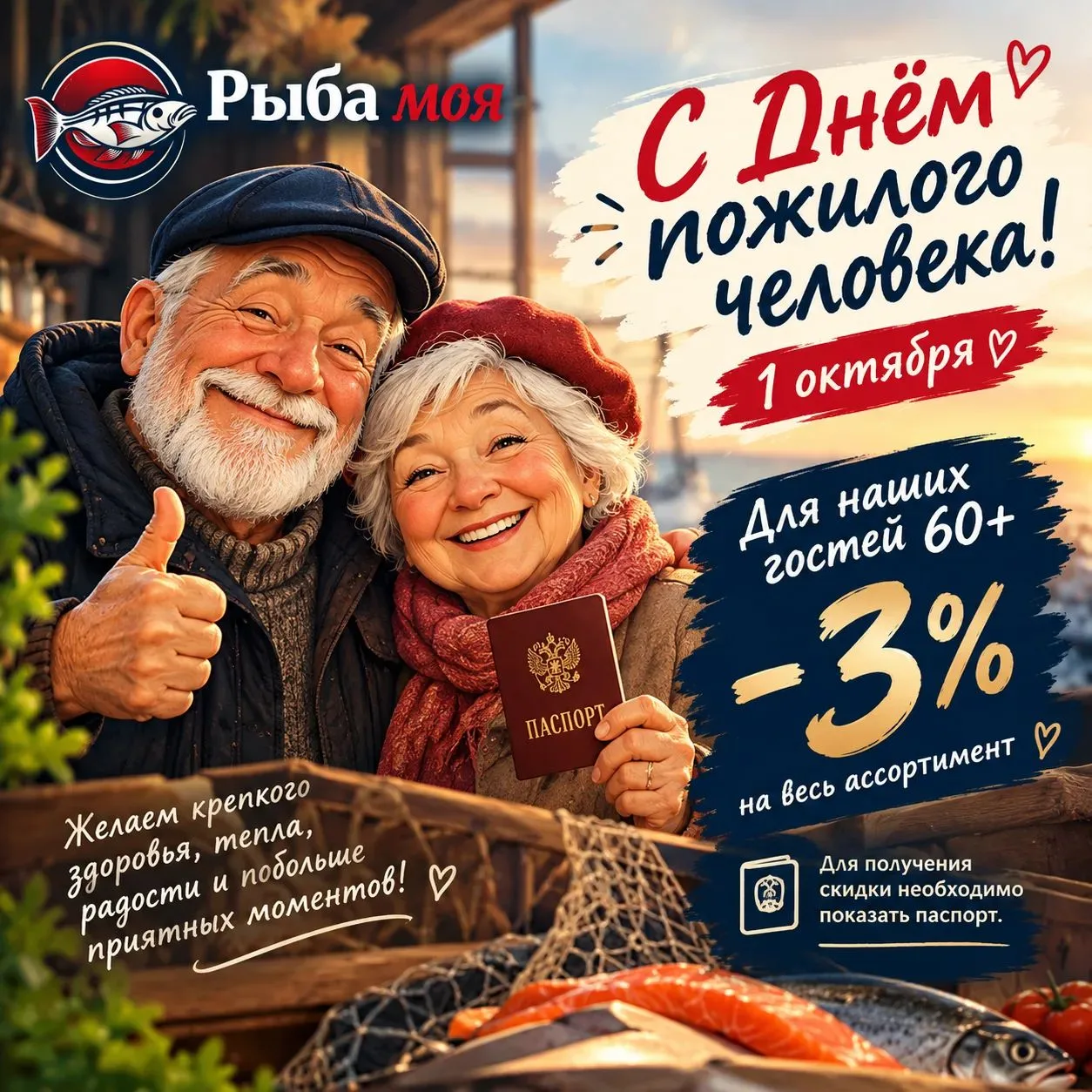 ❤️ С Днём пожилого человека!