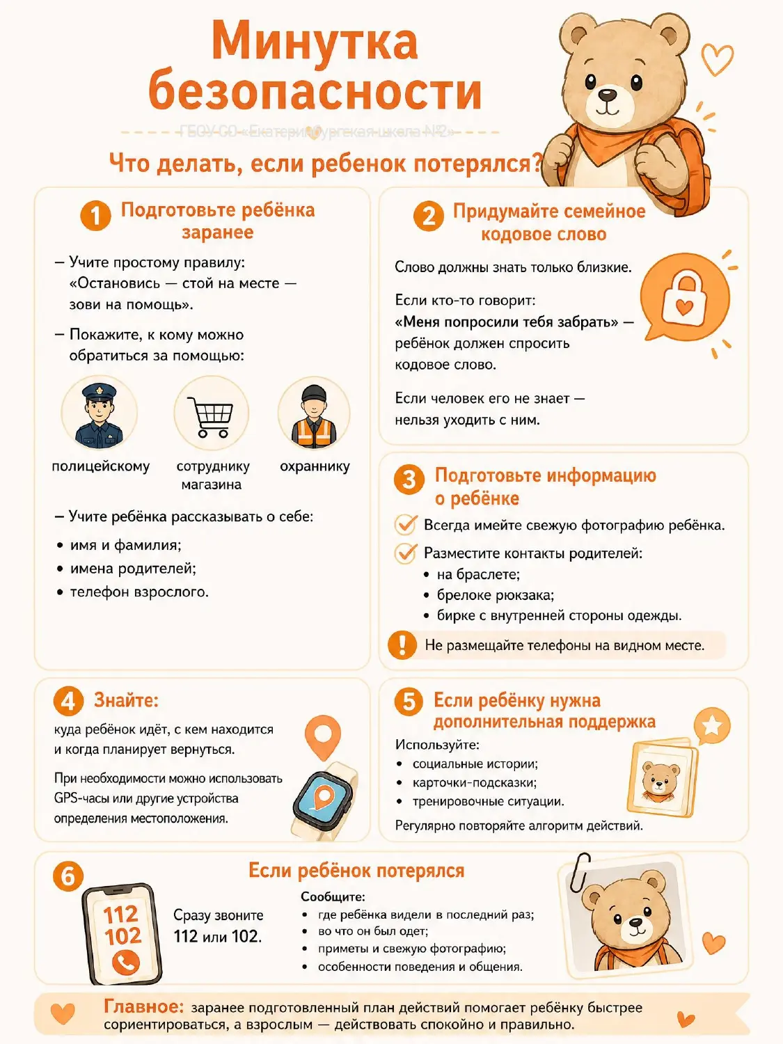 😰 Минутка безопасности: что делать, если ребенок потерялся?

📌 Важно не только знать, что делать, 