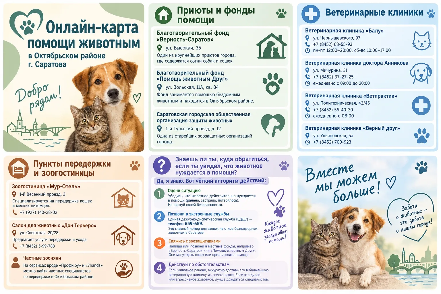 Активисты первичного отделения создали онлайн-карту помощи животным