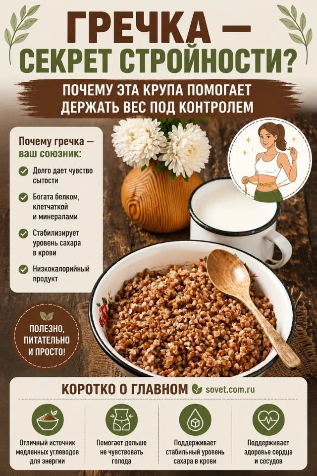 Гречка - секрет стройности✅