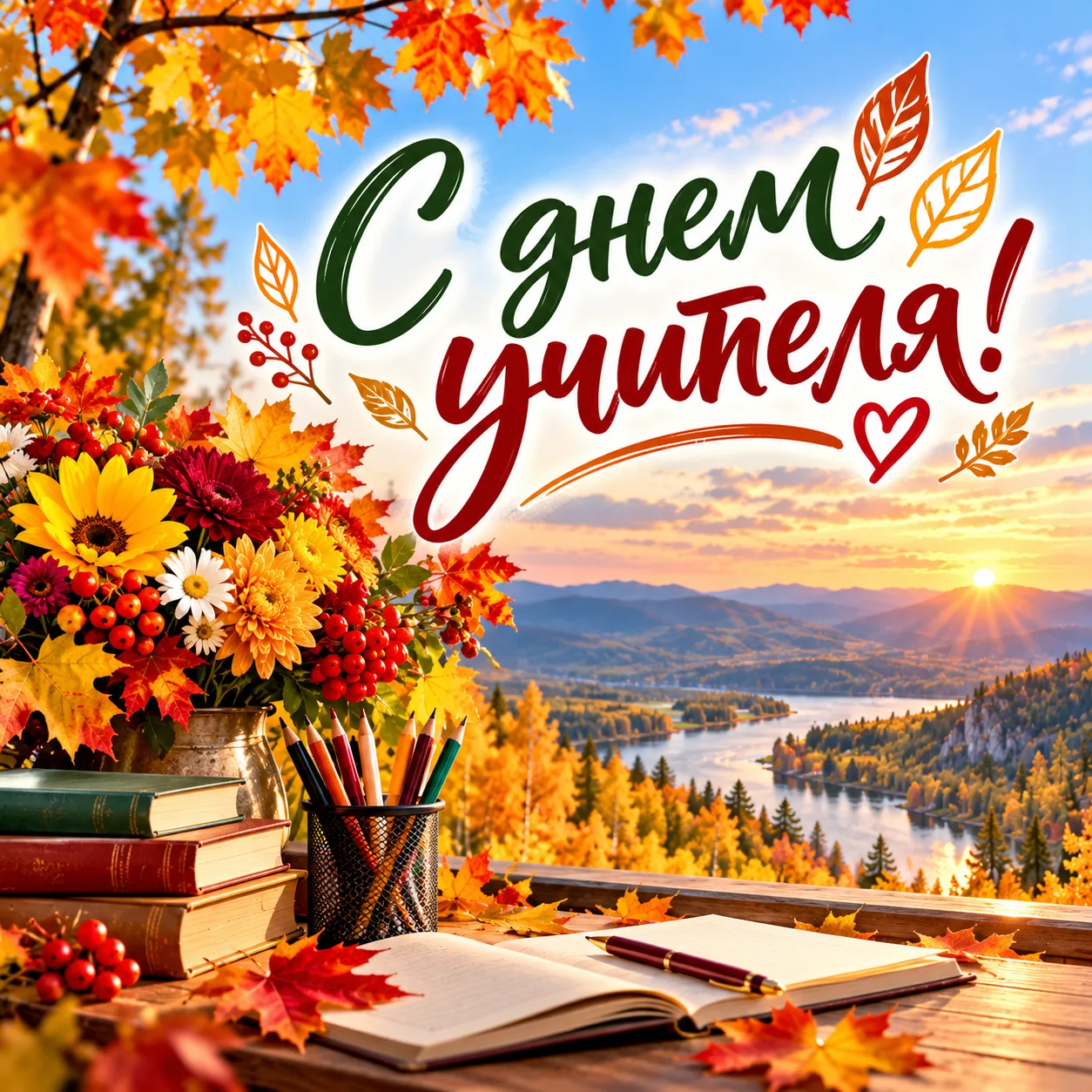 🌿 Дорогие учителя! Поздравляем вас с Днём учителя!