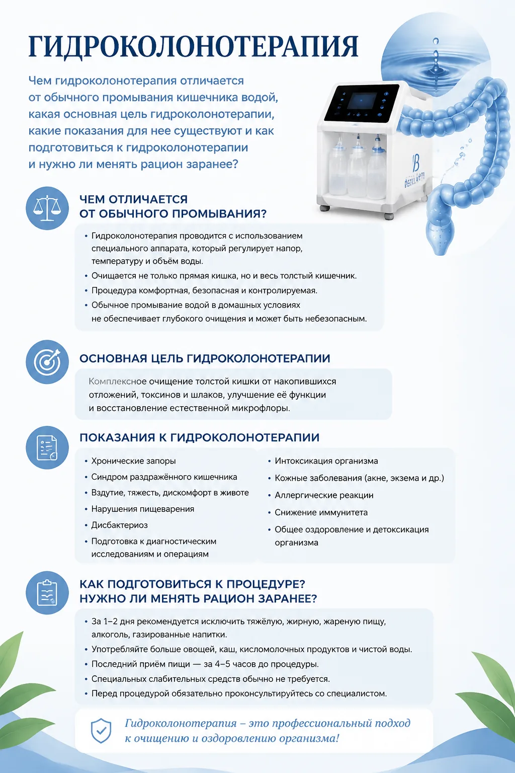 Гидроколонотерапия: Глубокое очищение для легкости и обновления

В стремлении к здоровью, энергии и 