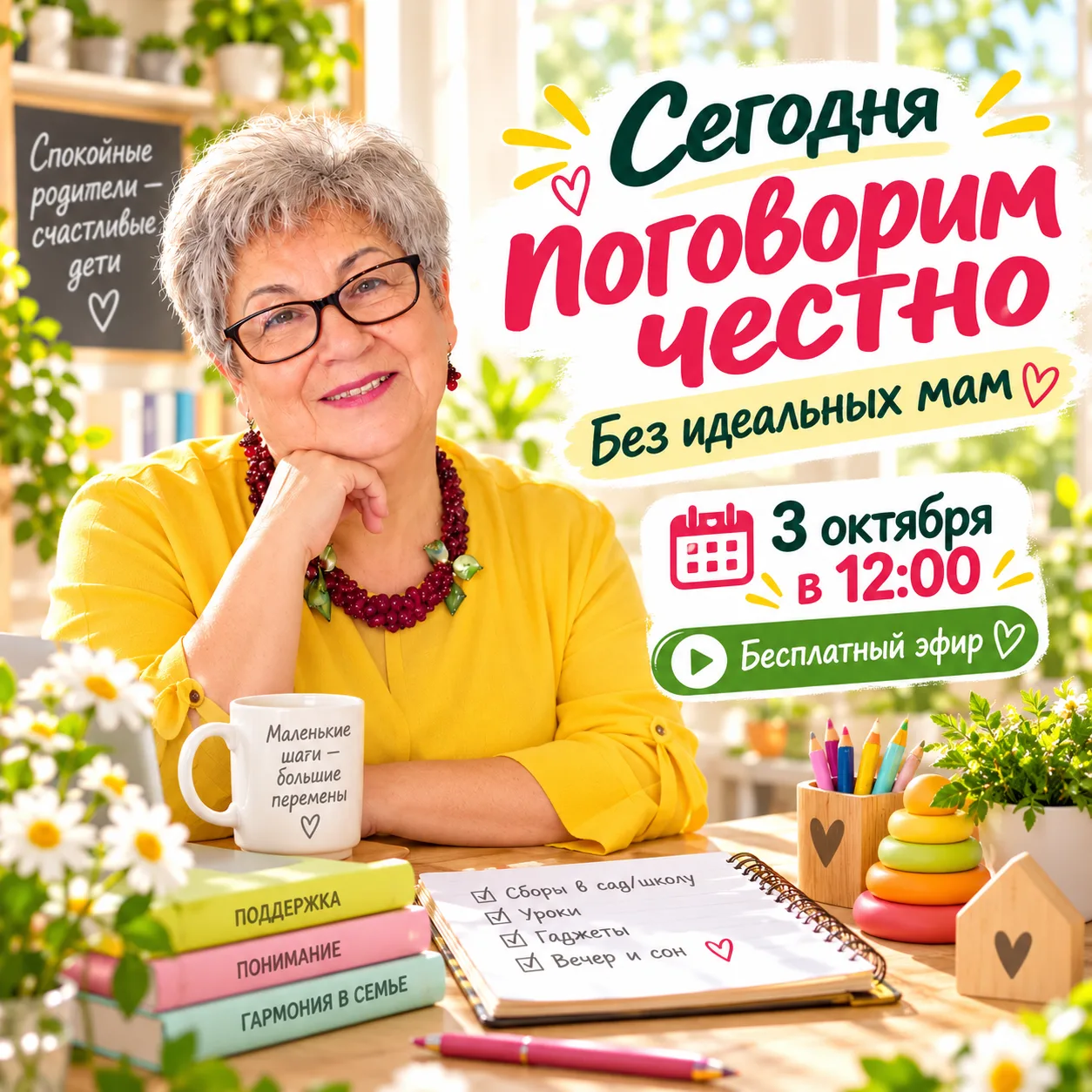 Сегодня поговорим честно. Без идеальных мам