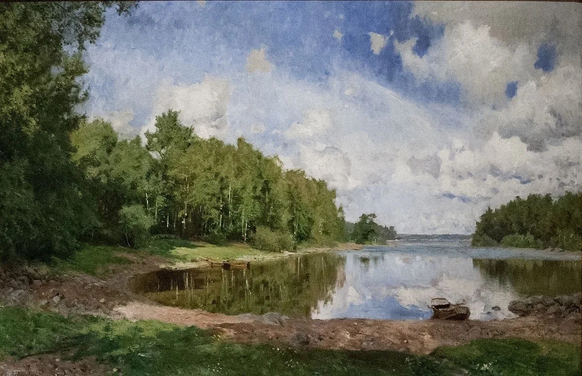 "Вид на озеро в Энгельсберге, Вестманланд", 1893 г.