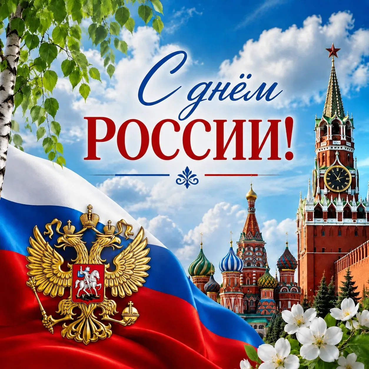 День России — день гордости и единства

Пусть каждый из нас сегодня чувствует силу своей страны, её 