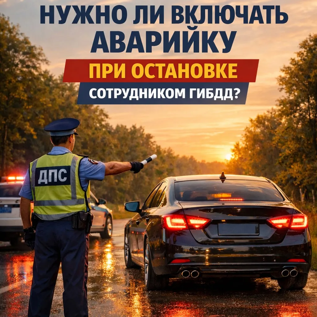 Нужно ли включать «аварийку» при остановке сотрудником ГИБДД
