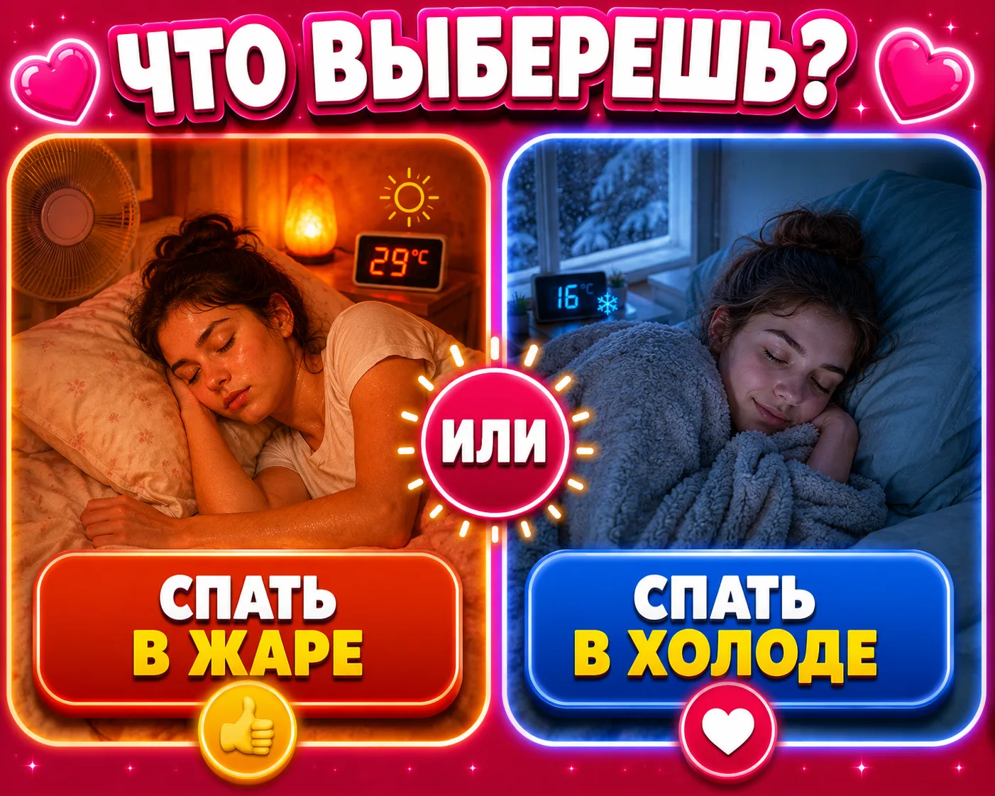 Спать в жаре или в холоде?