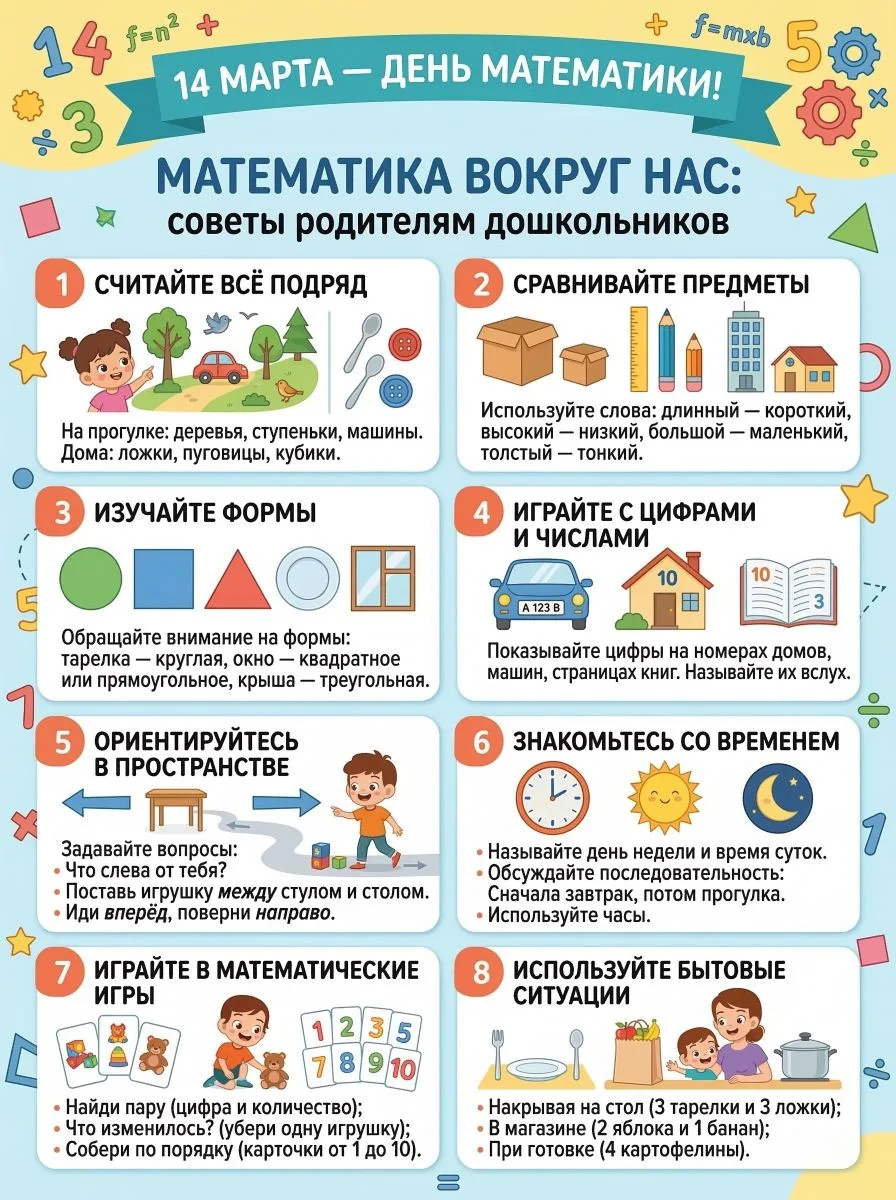 ❓ А вы знали, что 14 марта - это день математики?