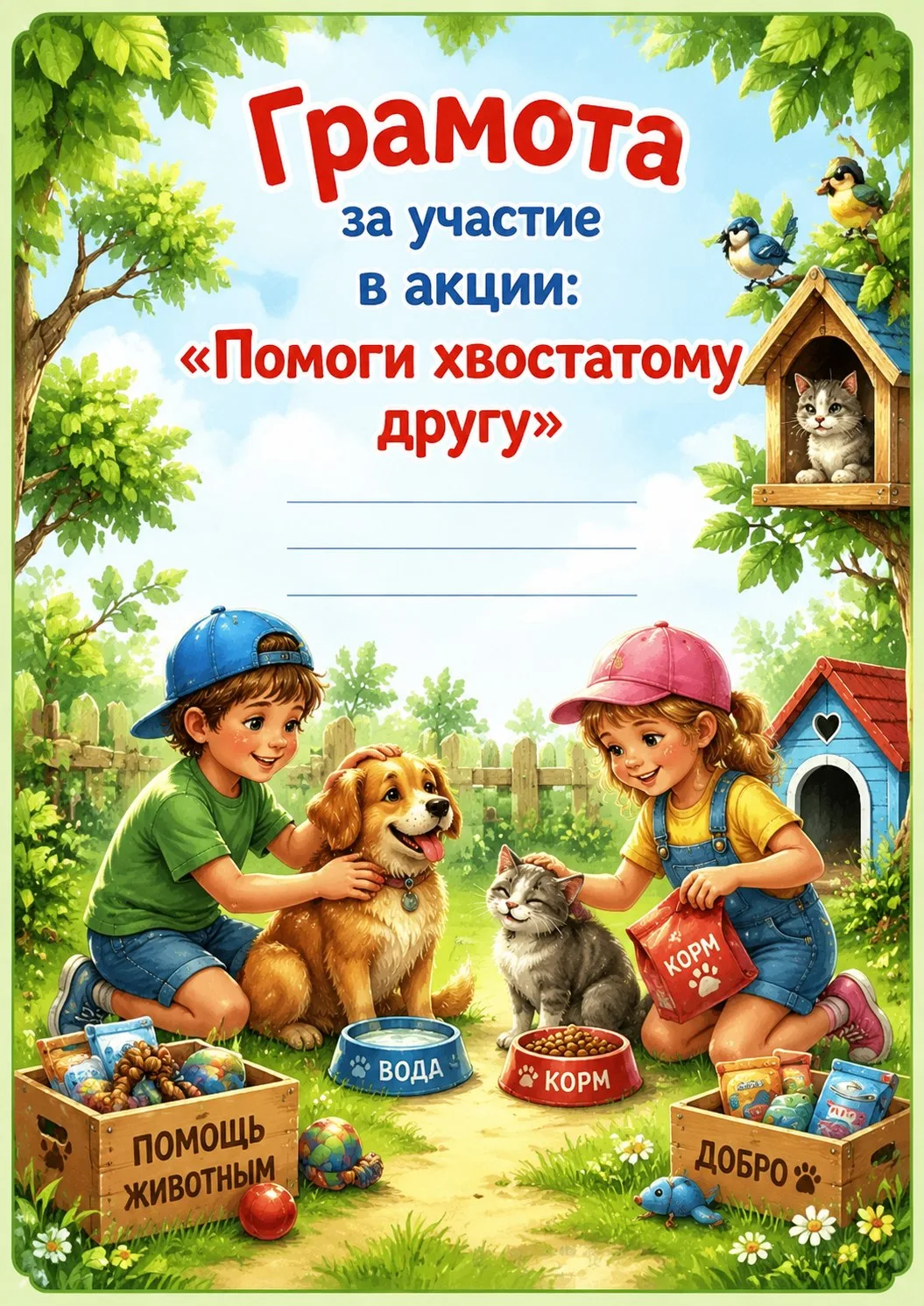 🌈 Наш детский сад 🏫 говорит: «Спасибо за помощь хвостатым друзьям!» 🐶🐱