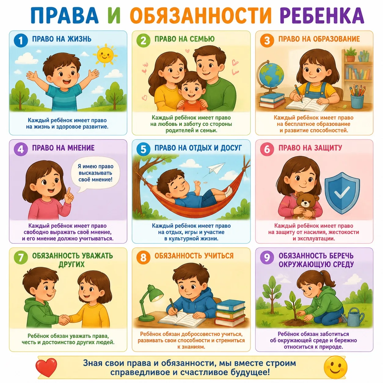 📣Права ребенка – это свод прав детей, зафиксированных в международных документах по пр...