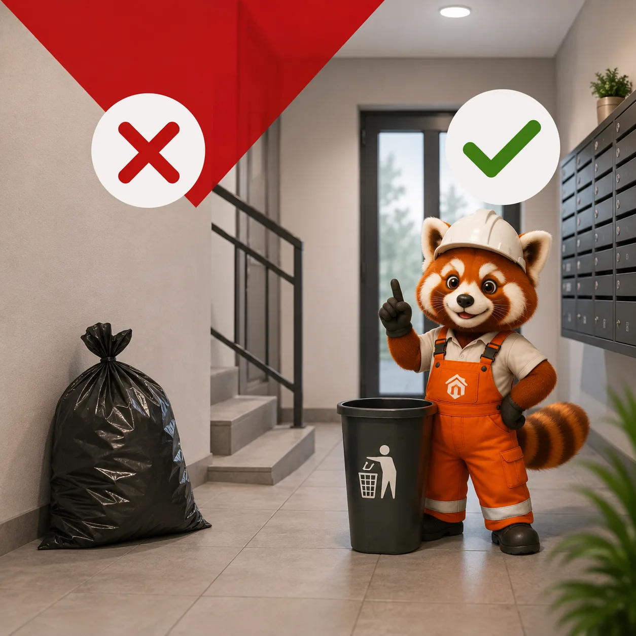 🗑️ Мусор в местах общего пользования — не обязанность уборщицы