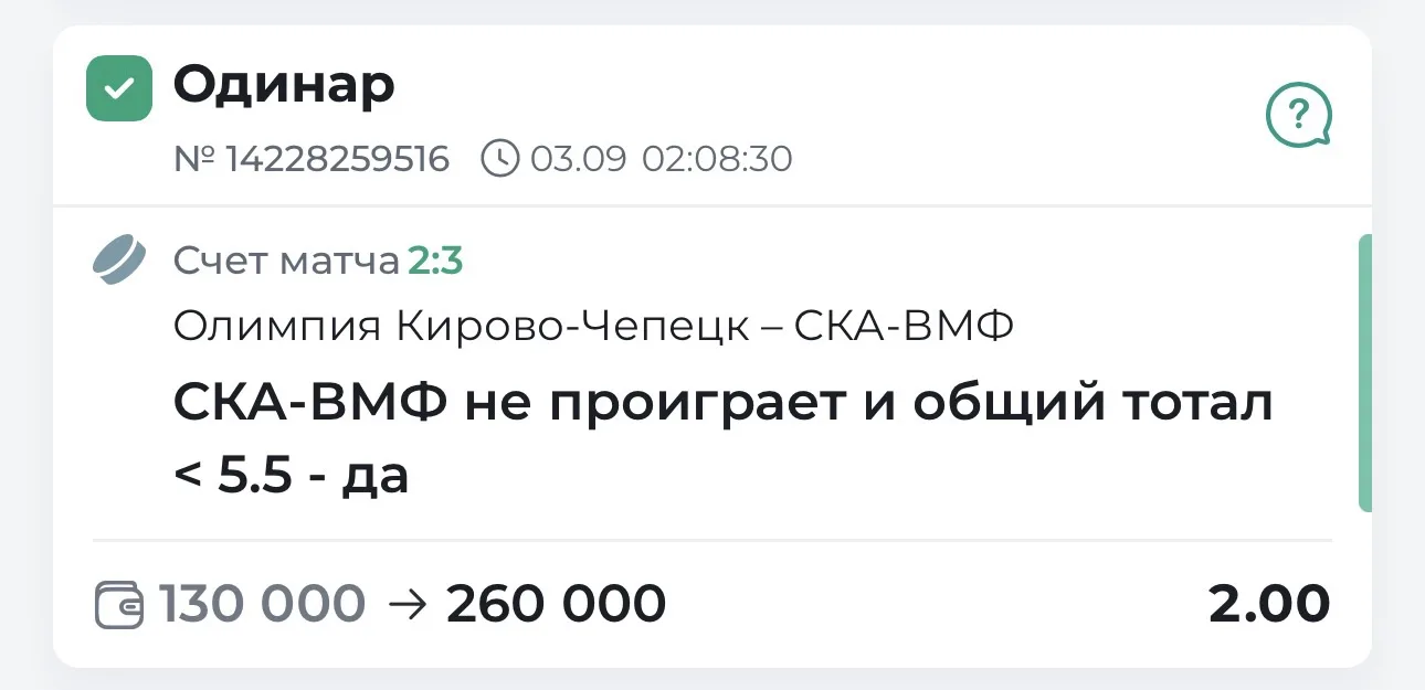 Легчайшая победа за отличный коэффициент!!! ✅✅✅