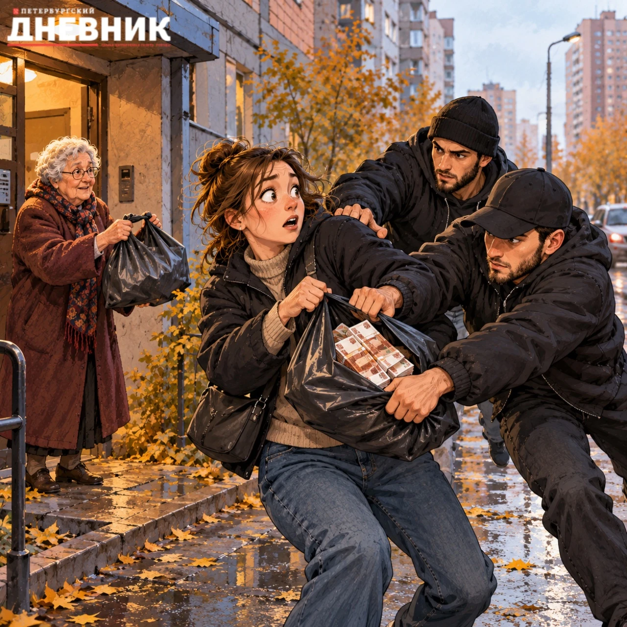 🎭 Курьер мошенников сама стала жертвой ограбления