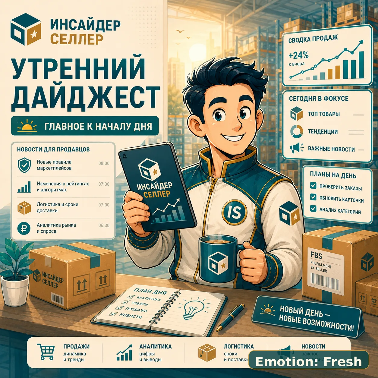 🌅 УТРЕННИЙ ДАЙДЖЕСТ ДЛЯ СЕЛЛЕРОВ