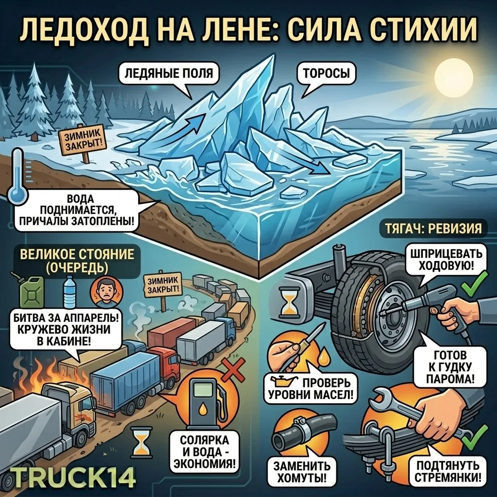🌊 Ледоход на Лене: почему перед силой стихии равны все?