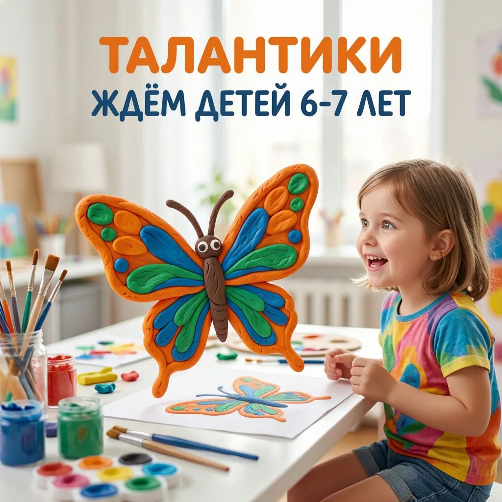 🤗 Приглашаем юных художников и скульпторов в возрасте 6–7 лет на увлекательные занятия...