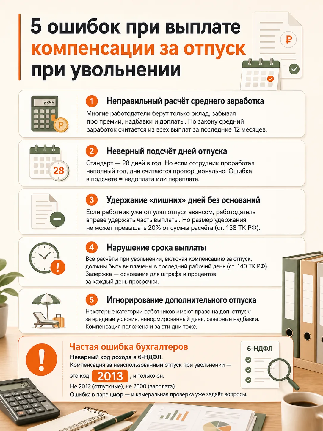Увольнение сотрудника — это не только подписание приказа. Это ещё и точный расчёт, в ко...