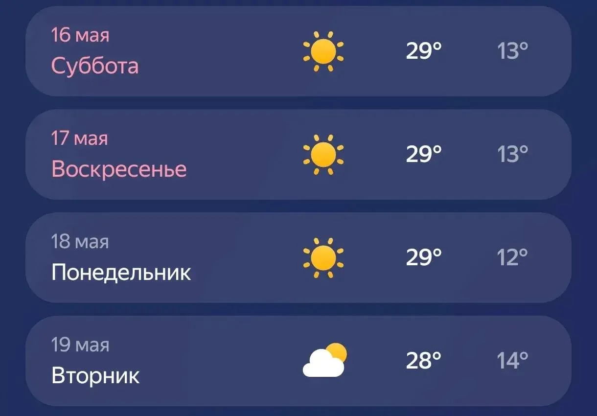 ⚡️В Перми с 16 мая будет жарко — воздух прогреется до +29 градусов.  Подписаться на @redgayva