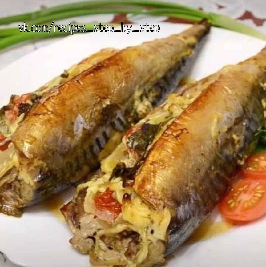 Фаршированная скумбрия в духовке