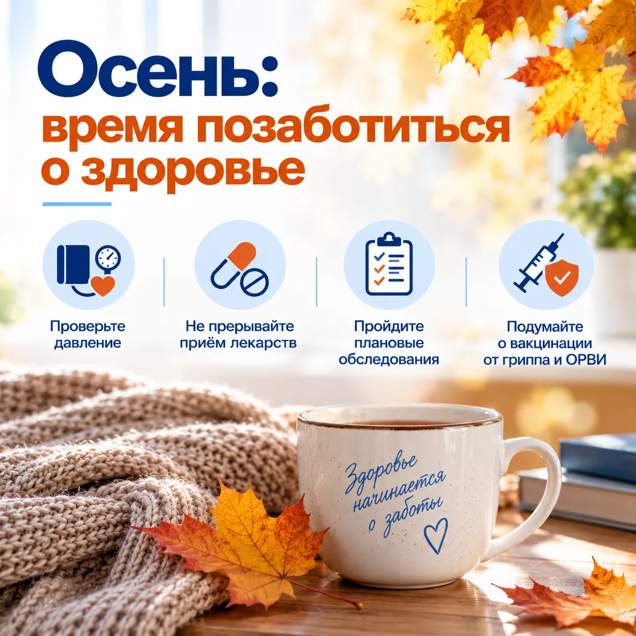🍂 Осень — хороший повод вспомнить о здоровье