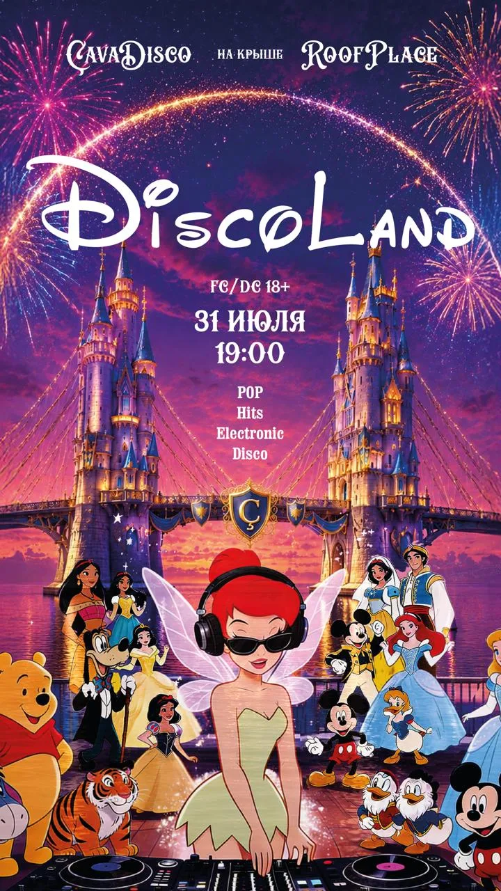 31 июля в 19:00 ÇAVADISCO открывает DISCOLAND🪩

БИЛЕТЫ ТУТ

Большой, яркий, новый летний фестиваль.