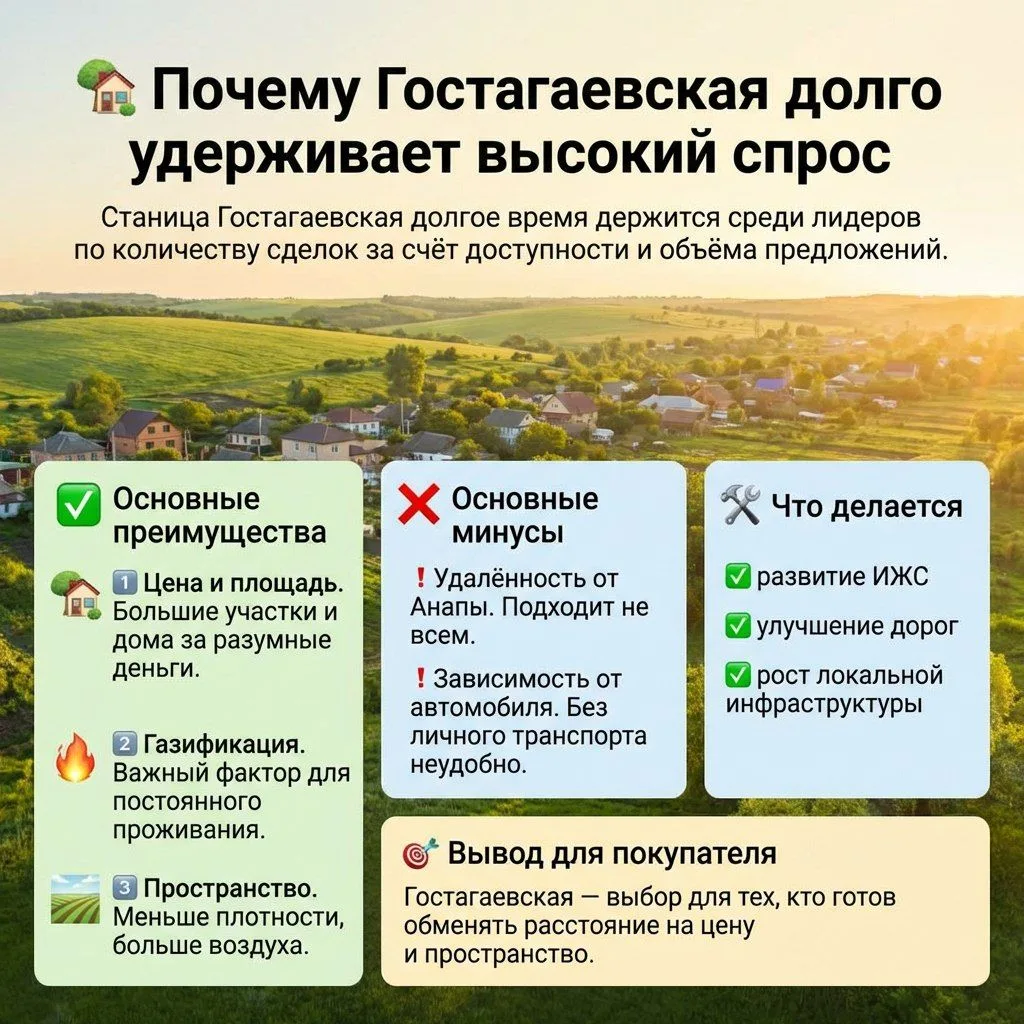 🏡 Почему Гостагаевская долго удерживает высокий спрос