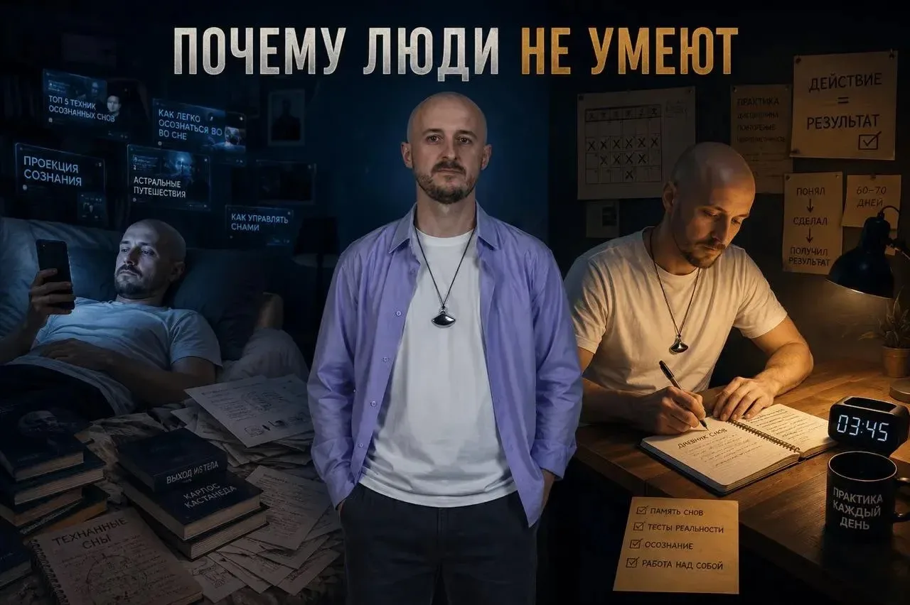 Почему люди занимаюсь осознанными снами годами, но так и не умеют осознаваться

Разберём по фактам.
