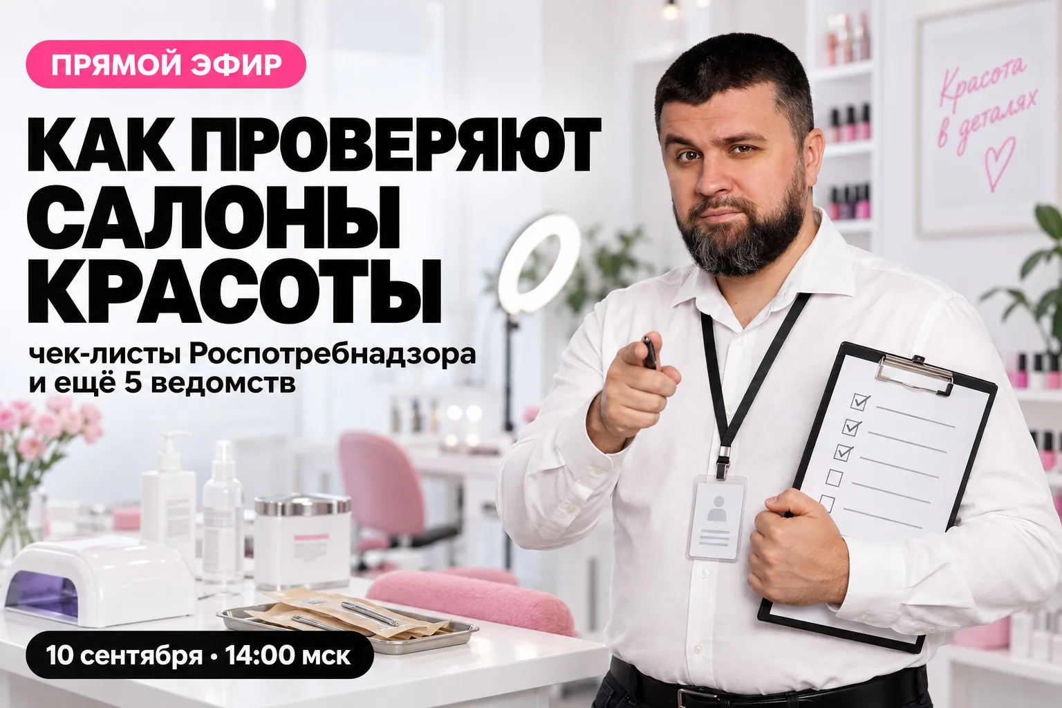 🎙 Завтра в 14:00 — эфир про проверки салонов. Время поменялось