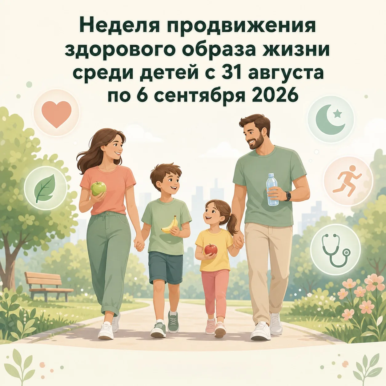 🗓️С 31 августа по 6 сентября 2026 года стартовала Неделя продвижения здорового образа ...