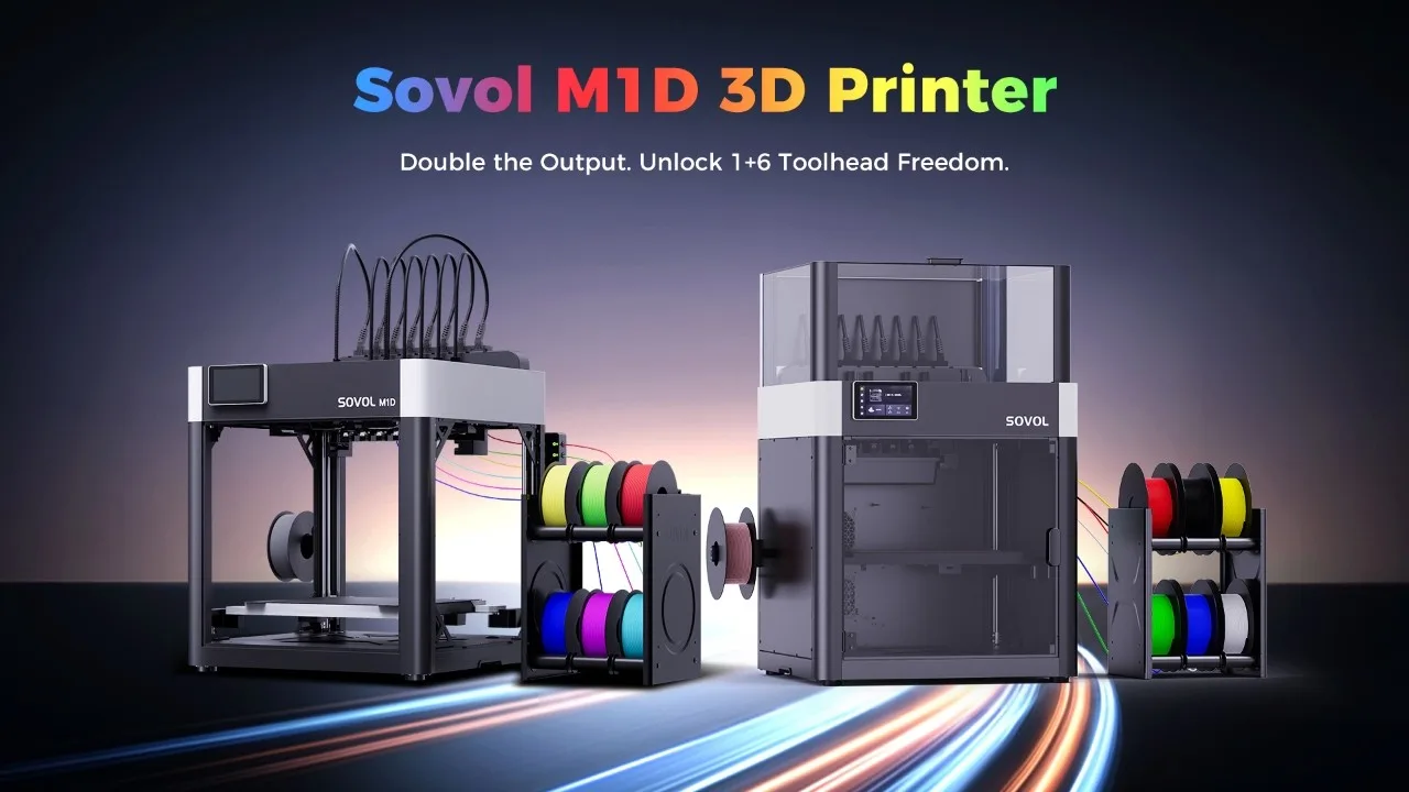 ⚙️Sovol представила M1D - первый 3D принтер, который объединяет IDEX и toolchanger систему