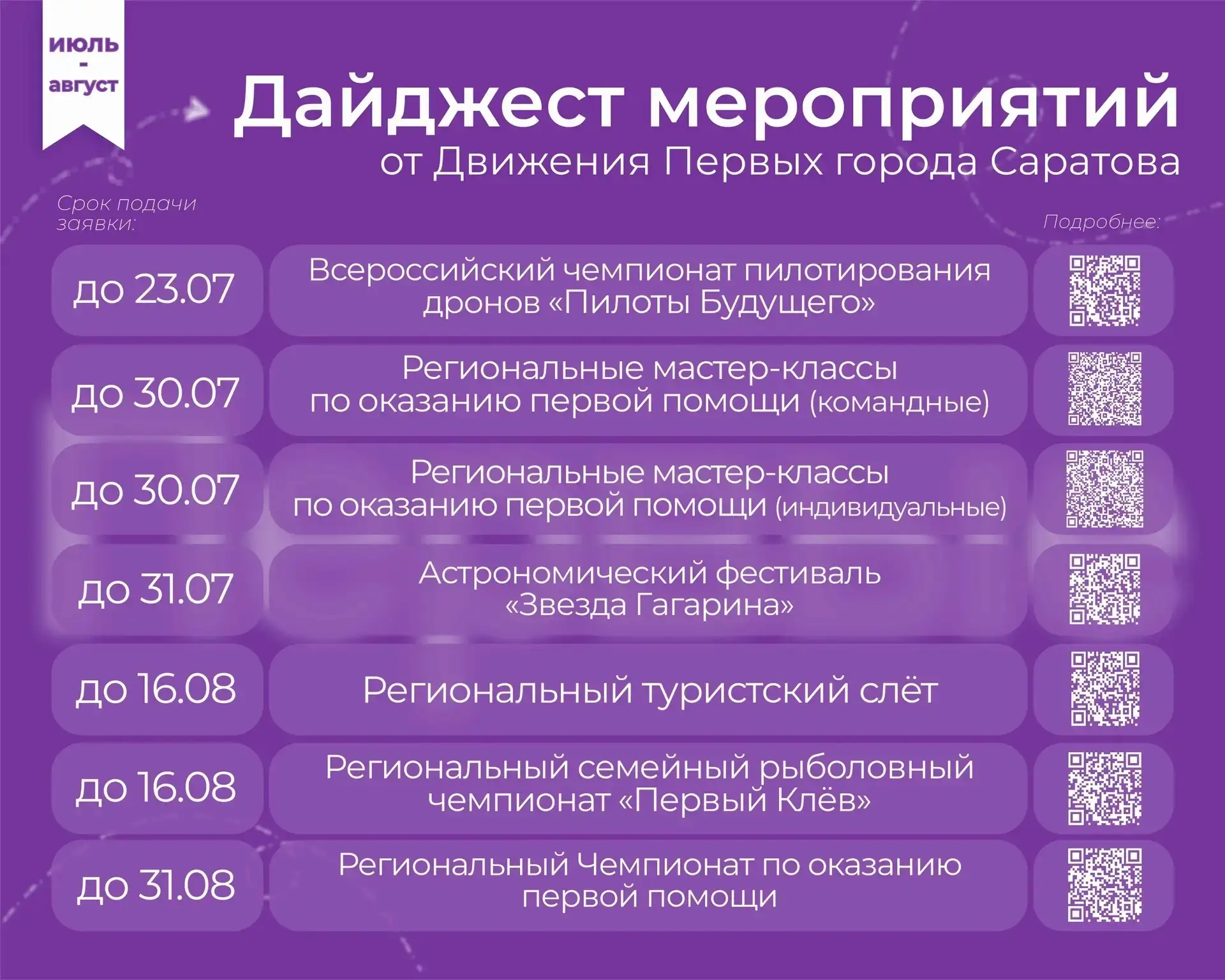 Подборка возможностей для активного лета ☀
 
Лето — отличное время, чтобы попробовать себя в новых н