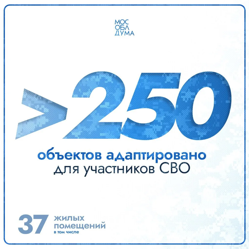 В Московской области адаптировано более 250 объектов для участников СВО
