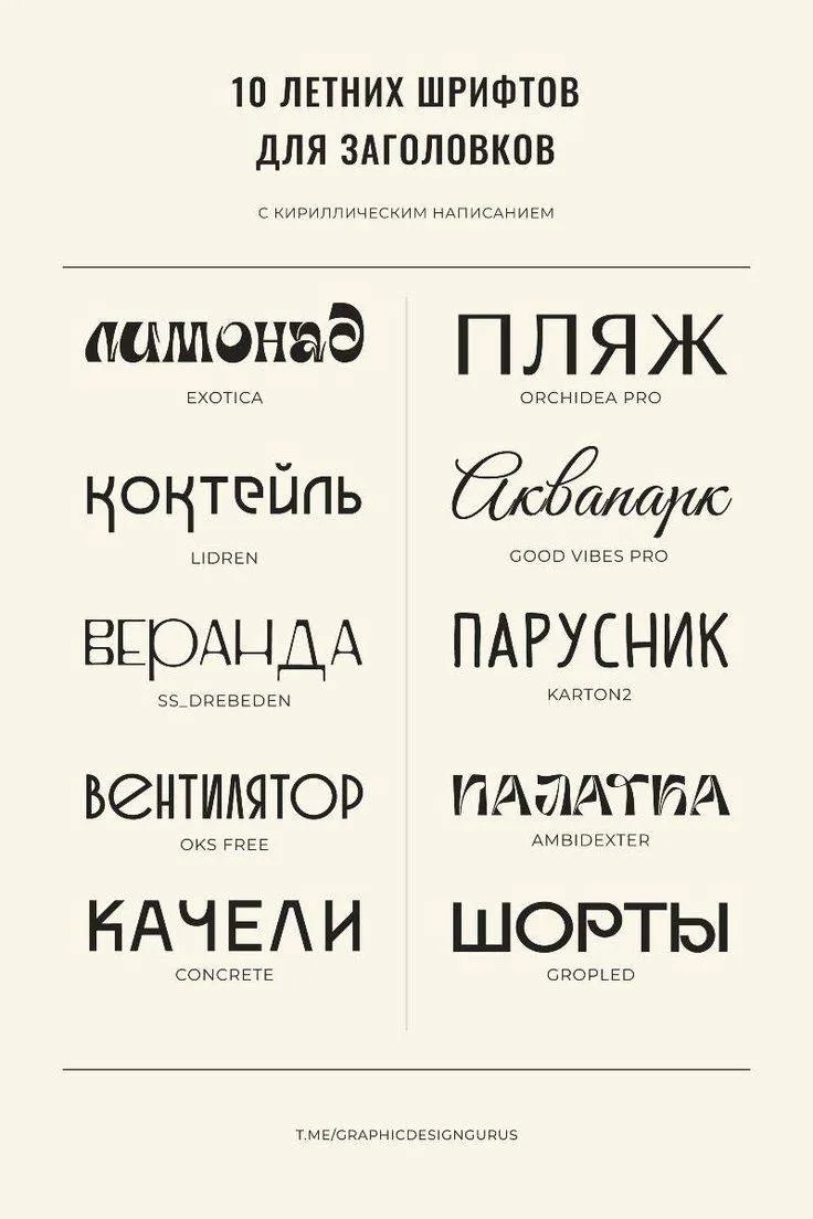 Лето не за горами! ☀️ Нашла такую классную подборку шрифтов ✨🤩