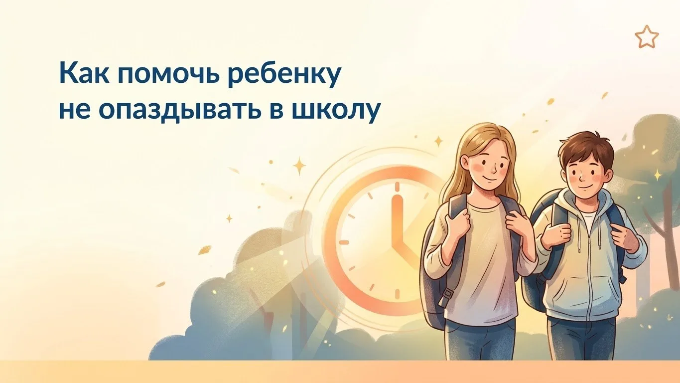 ⏳ Если ребенок опаздывает в школу: что предпринять