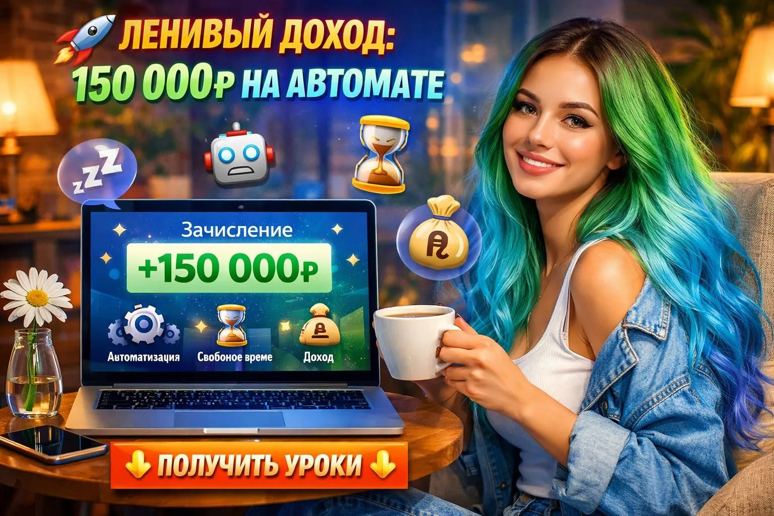 🚀 ЛЕНИВЫЙ ДОХОД: 150 000₽ В МЕСЯЦ НА АВТОМАТИЗАЦИИ | БЕСПЛАТНЫЕ УРОКИ