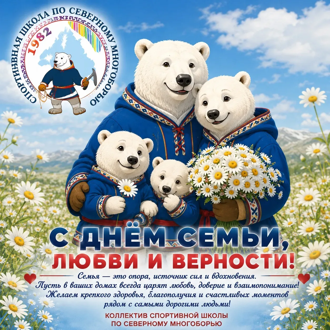 Поздравляем с Днём семьи, любви и верности! Наши победы куются в семье. Берегите друг д...