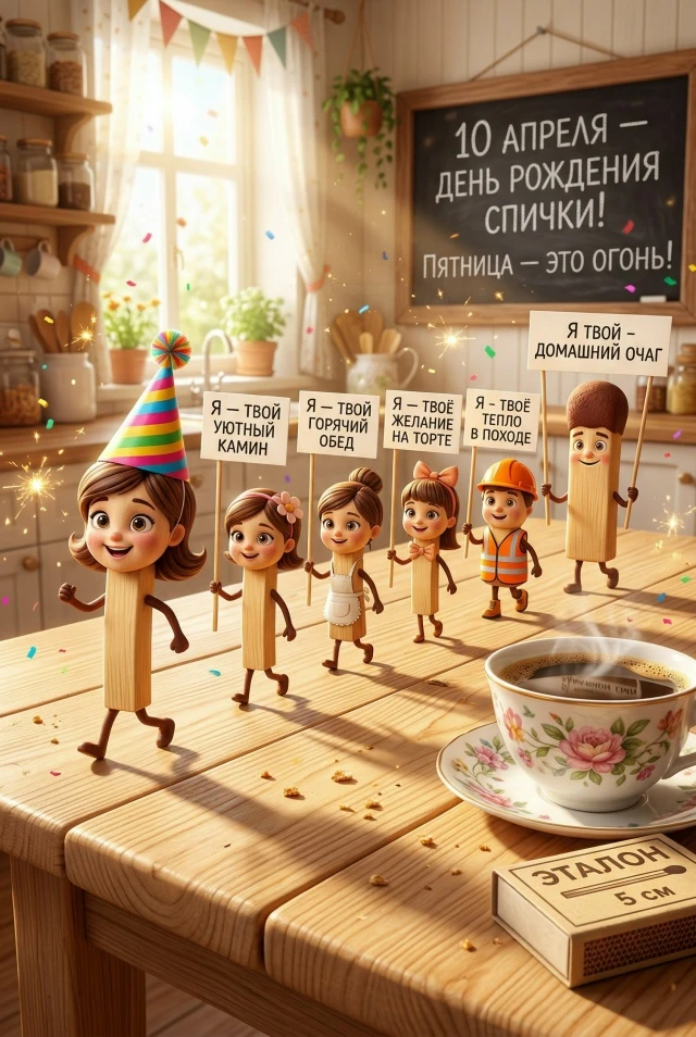 🔥 Пятница — это просто ОГОНЬ!

🌝Доброе утро! Сегодня 10 апреля, и у нас есть повод добавить в лент