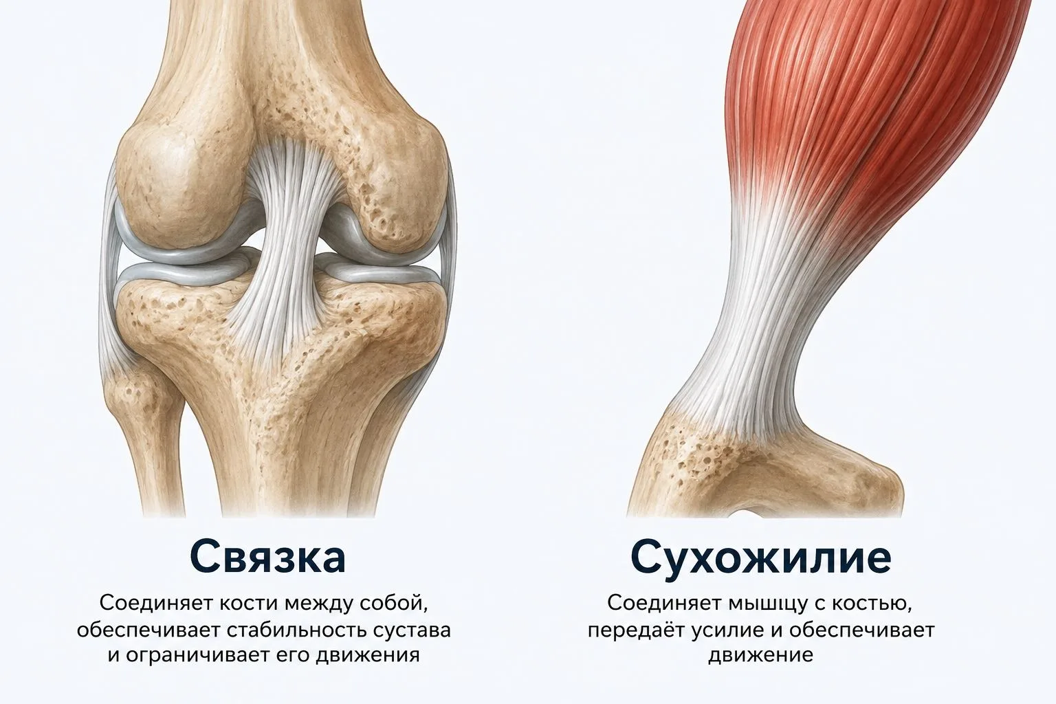 Разбираемся, чем отличаются связки от сухожилий и почему это важно в спорте