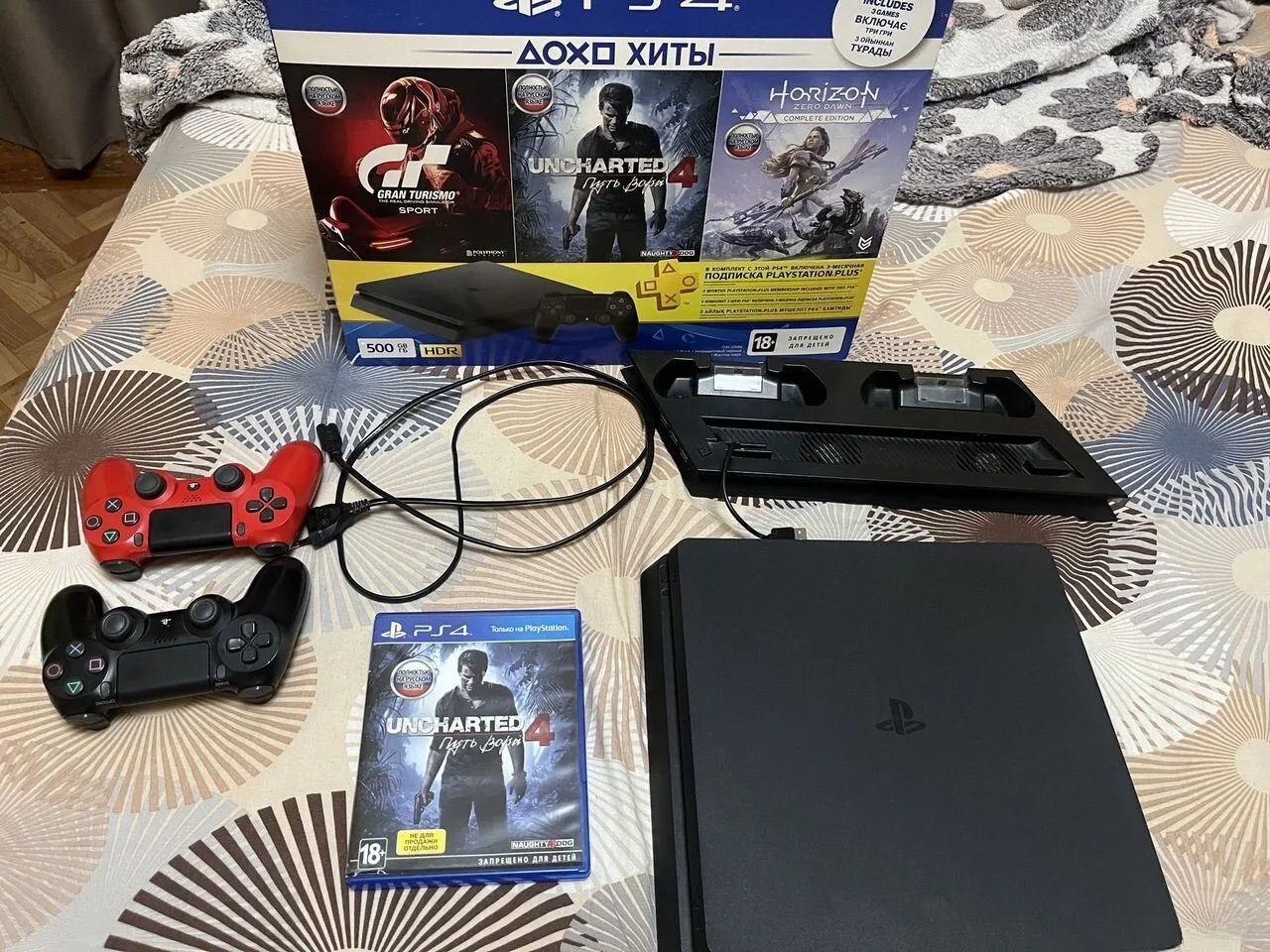 Продам PS4 Slim 500 ГБ, б/у, 19 500, Енакиево