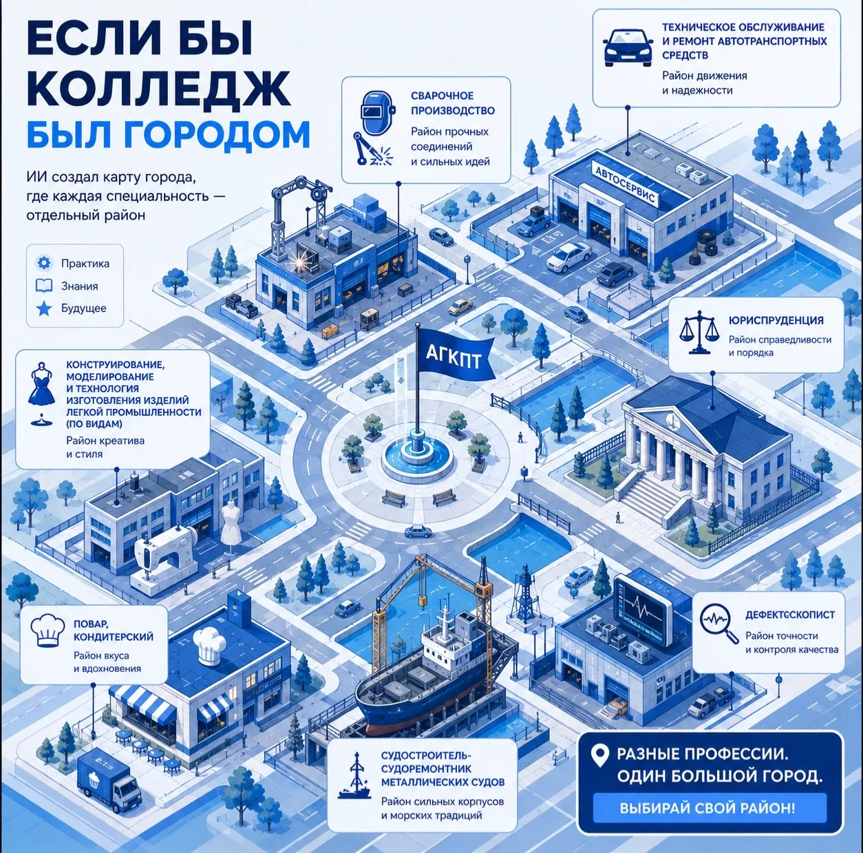 Если бы колледж был городом… 🏙️